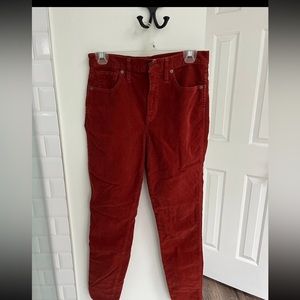 Women’s Madewell Corduroy Straight Leg Pants size 28
